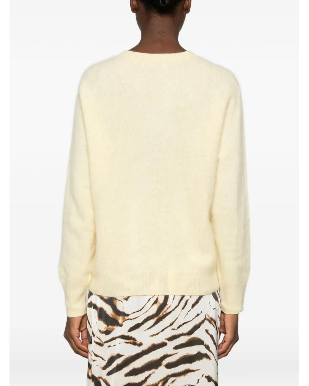 IVORY PARIS Natural Cala Crew-Neck Raglan-Sleeve Sweater