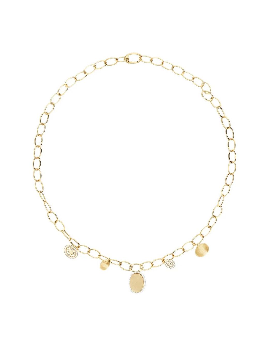 Nanis Metallic Sway Boule Link Necklace