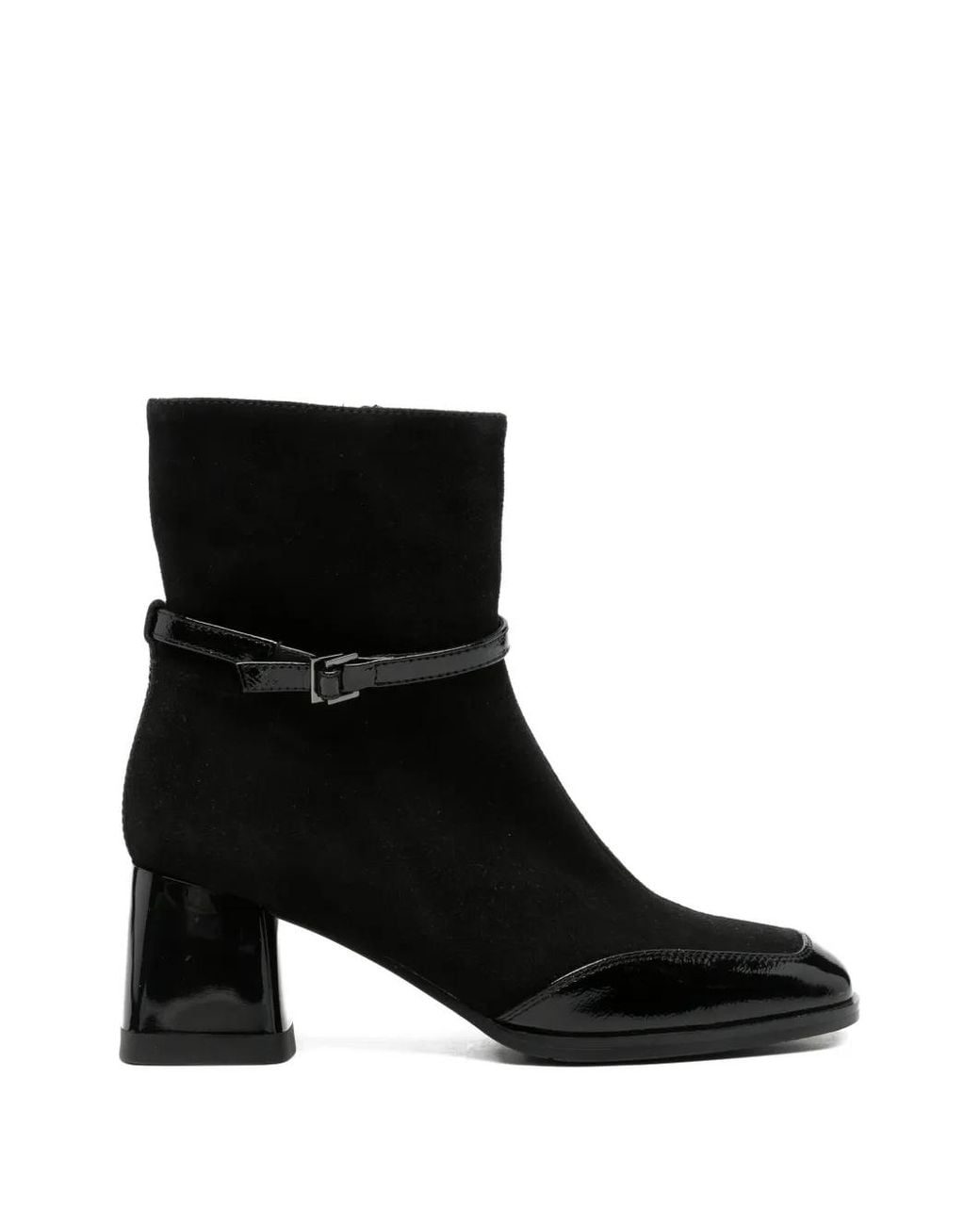 Linda Baumann Black Square-Toe Boots