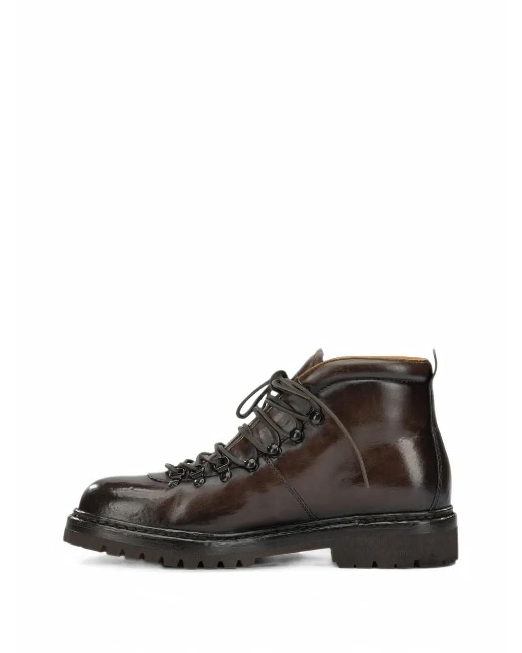 Officine Creative Black Bottines En Cuir À Lacets for men