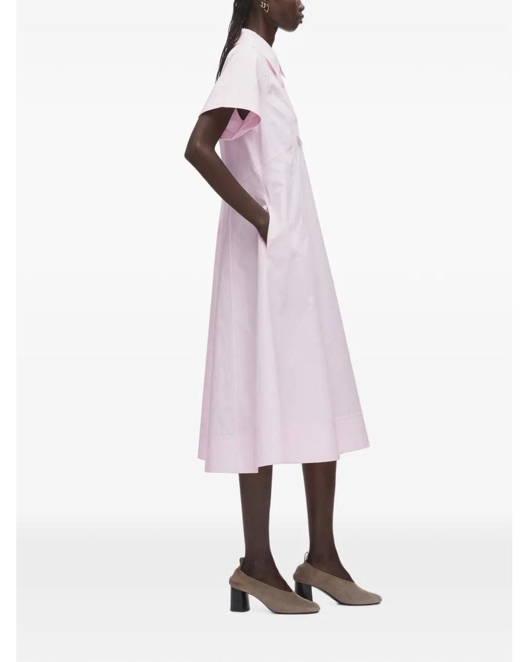 3.1 Phillip Lim Pink Short-Sleeves Midi Dress
