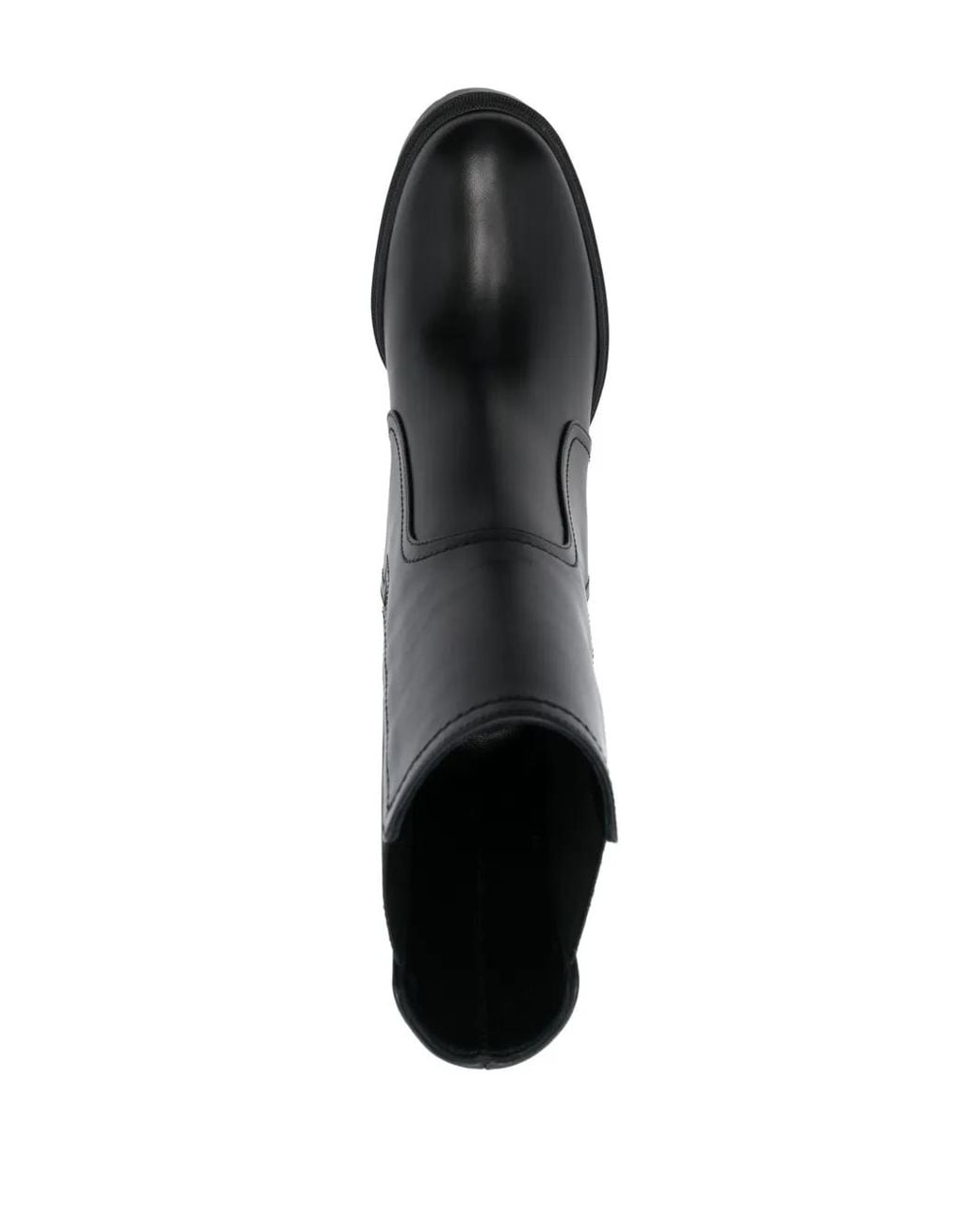 Casadei Black Nancy 75Mm Block-Heel Leather Boots