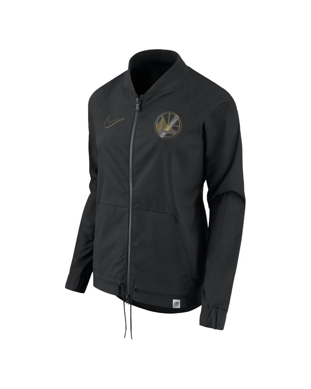 Nike Black Nba Golden State Warriors Bomber Jacket
