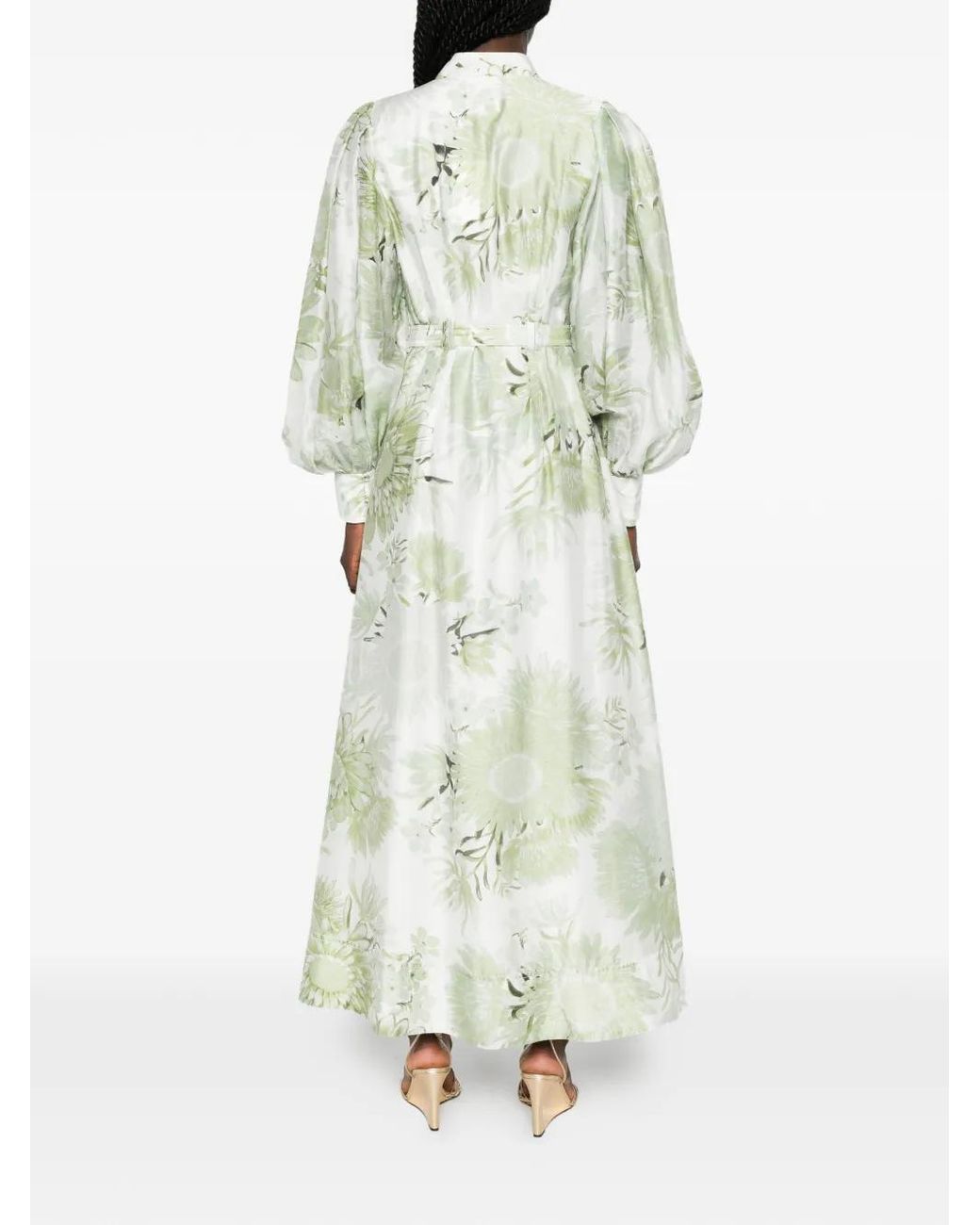 Aje. White Reflector Flower-Pattern Maxi Dress