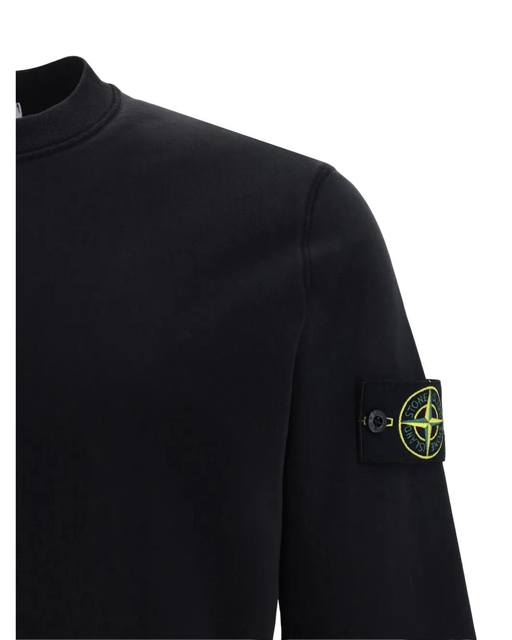 Stone Island Blue Logo-Patch Sweatshirt for men