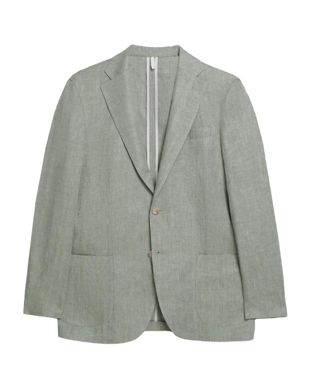 Brooks Brothers Gray Herringbone Linen Blazer for men
