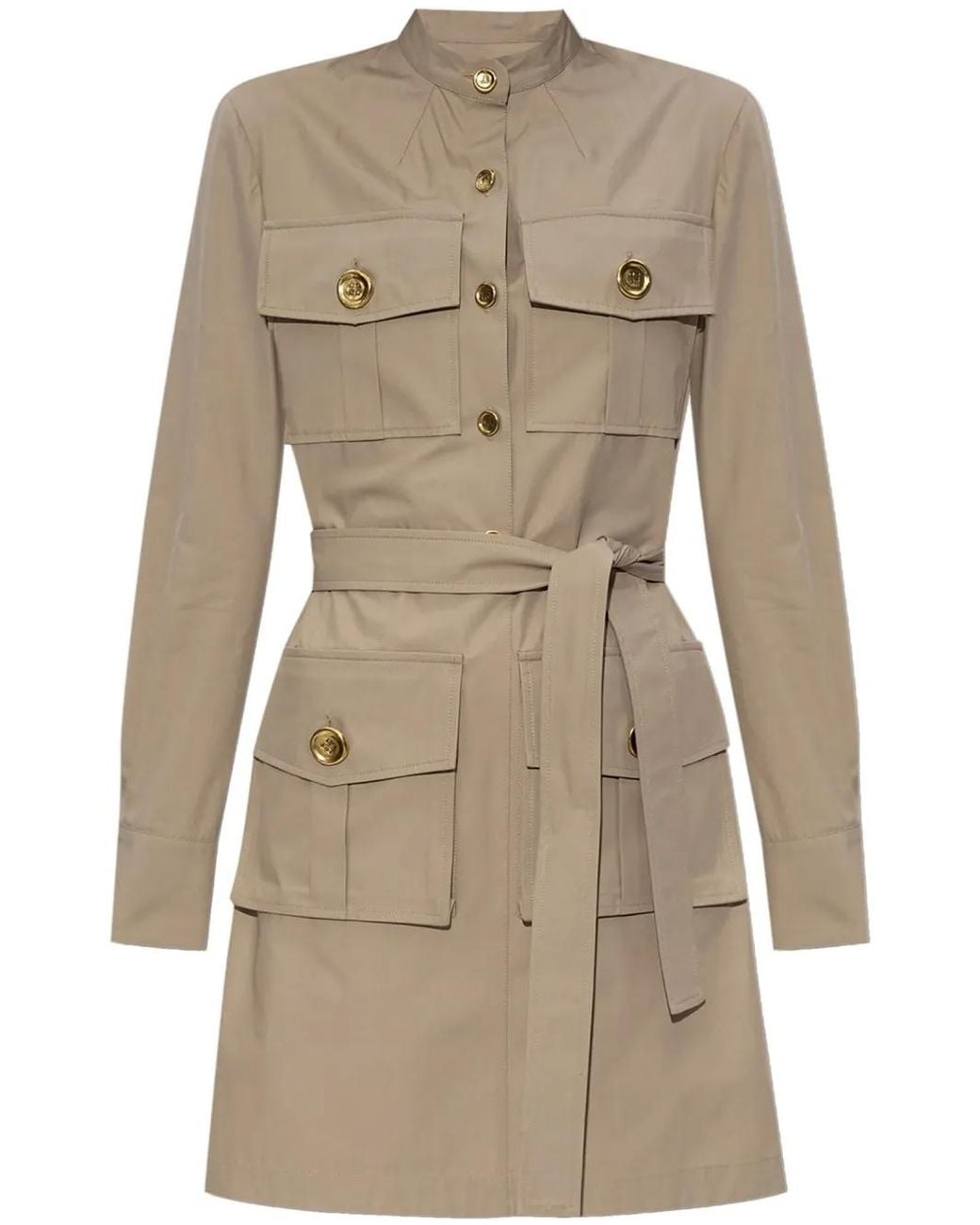 Robe Safari En Popeline Givenchy en coloris Natural