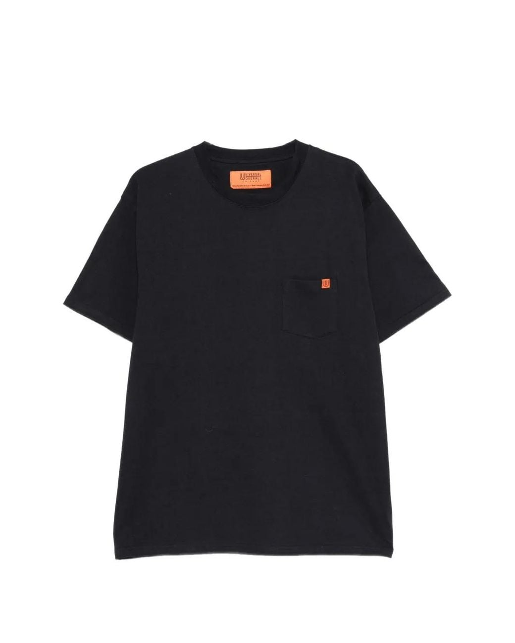 Universal Overall Black Logo-Patch T-Shirt for men