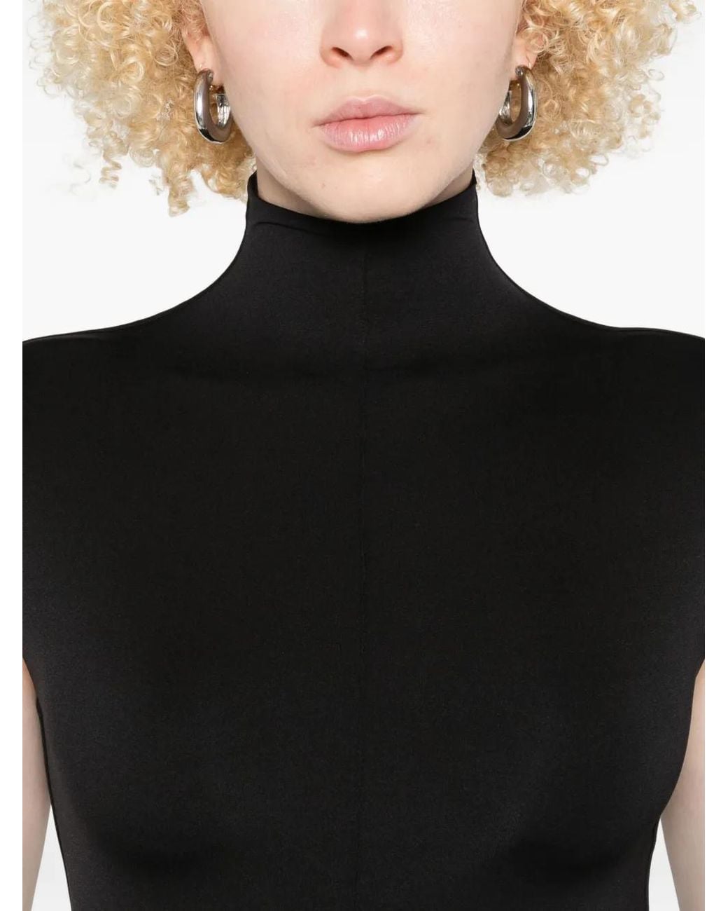 Wardrobe NYC Black High-Neck Sleeveless Bodysuit