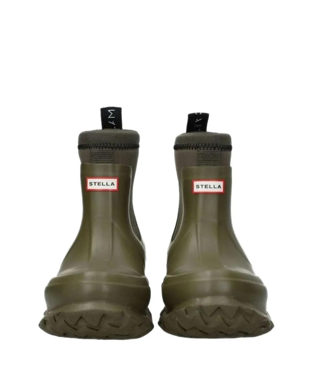 Hunter Green Logo-Patch Slip-On Boots