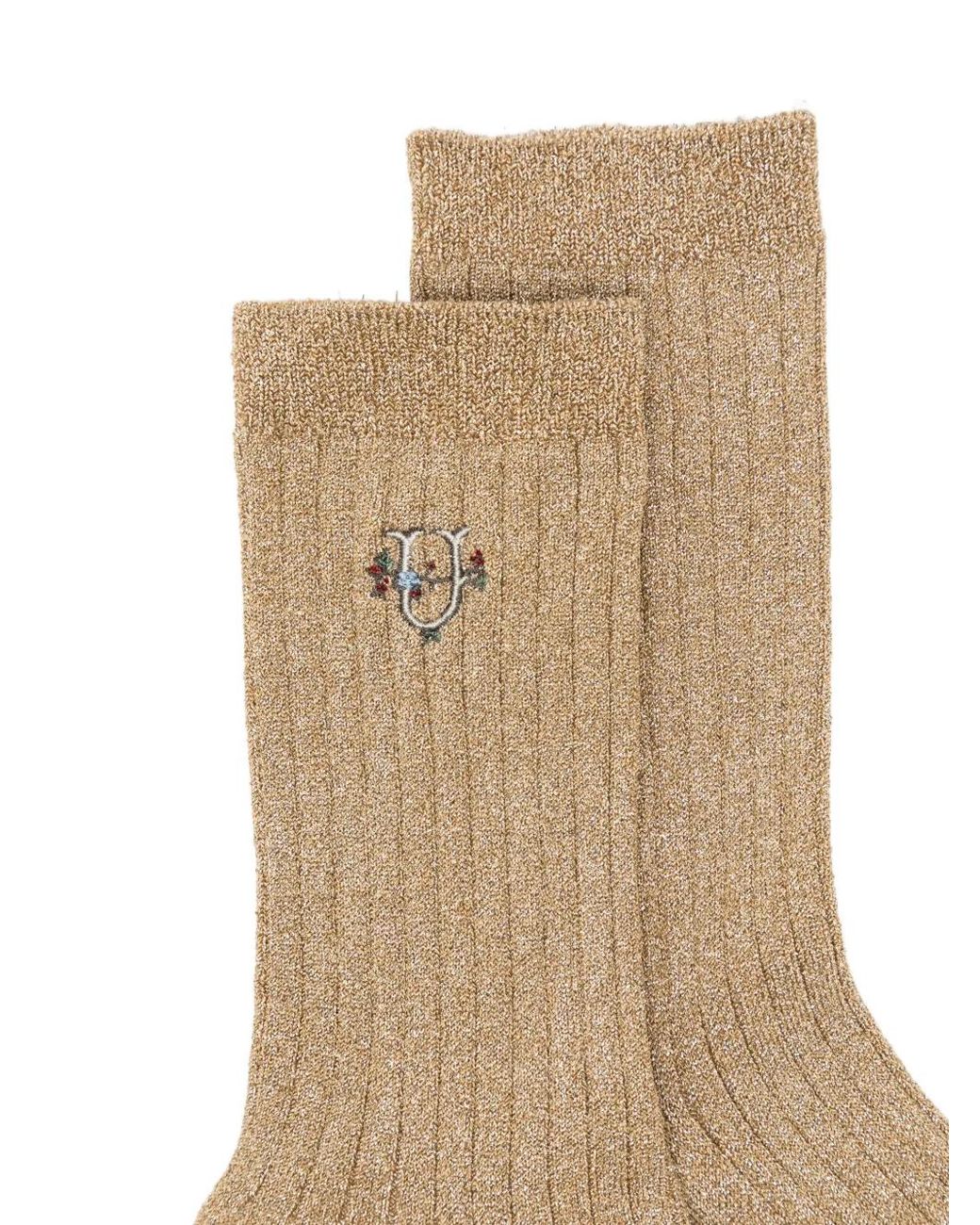 Undercover Natural Logo-Embroidered Socks