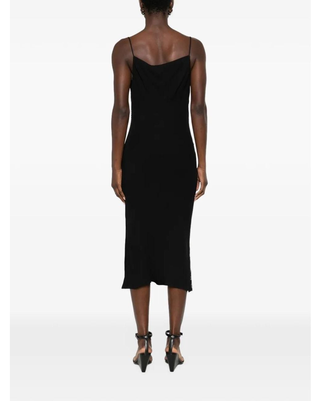 Dressing Styl IRO Ombry Stud-Embellished Cowl-Neck Midi Dress in Black | Lyst