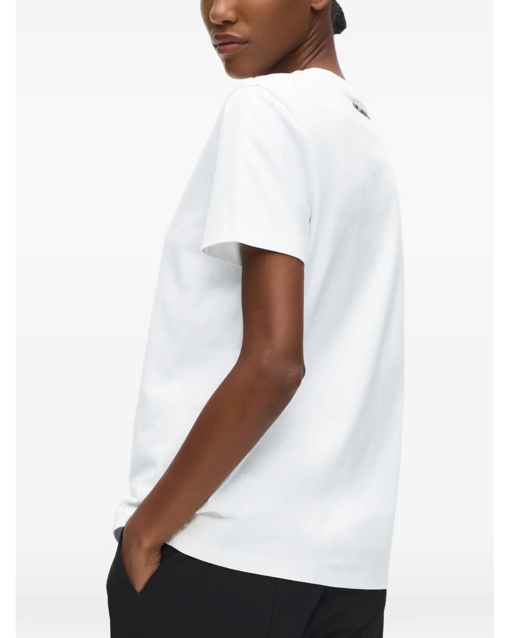 Karl Lagerfeld White Ikon Choupette T-Shirt