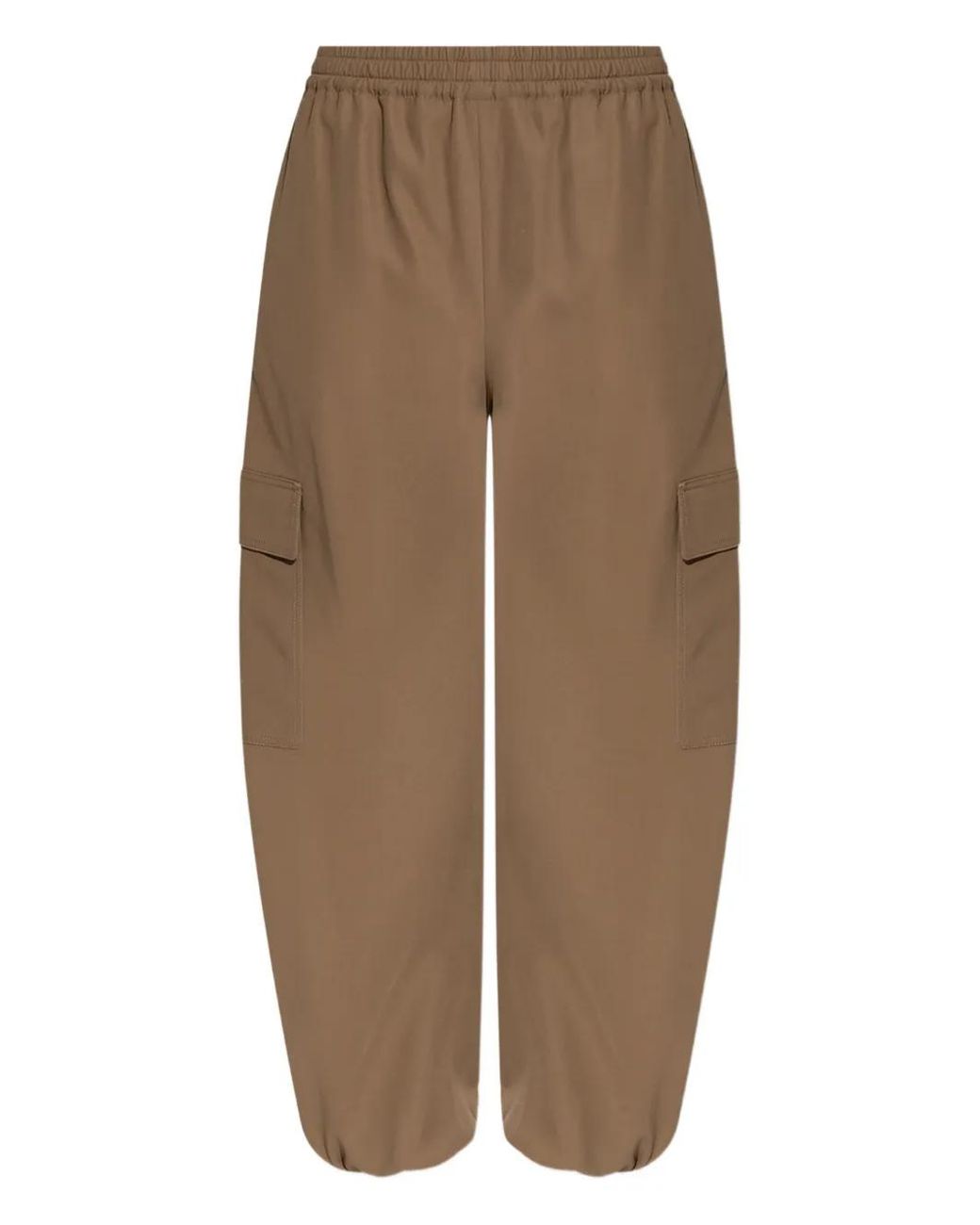 Max Mara Brown Elasticated Tapered Trousers