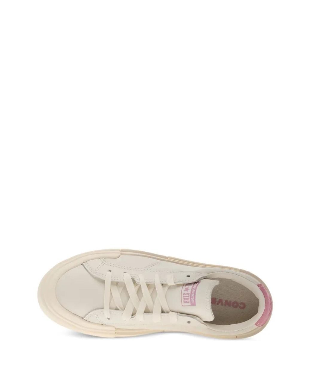 Converse Natural Platform Leather Cruise Trainers