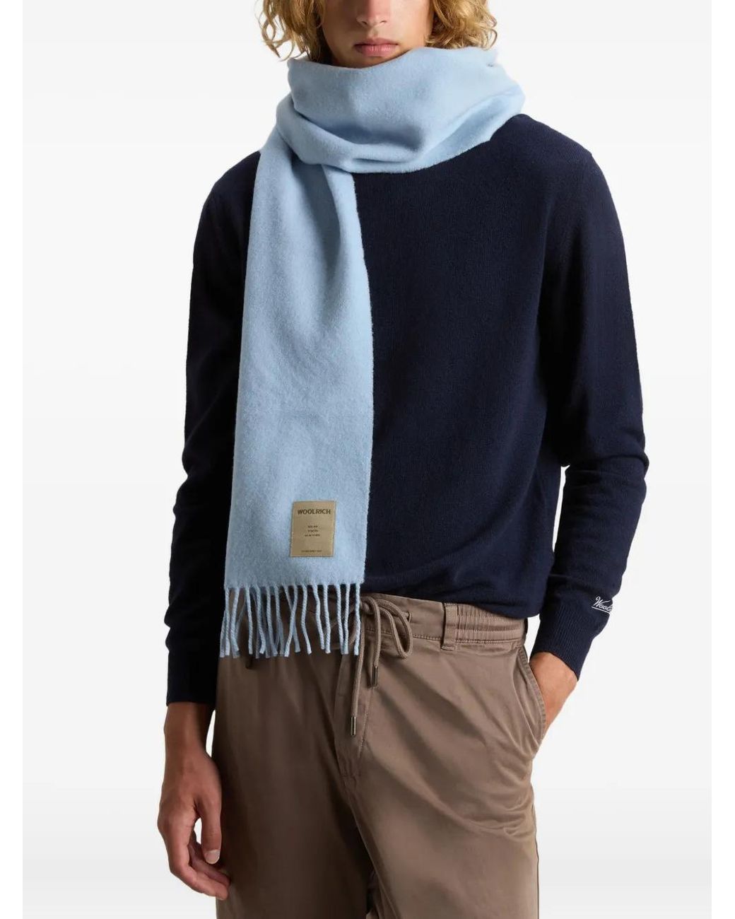 Woolrich Schal Mit Fransen in Blue für Herren
