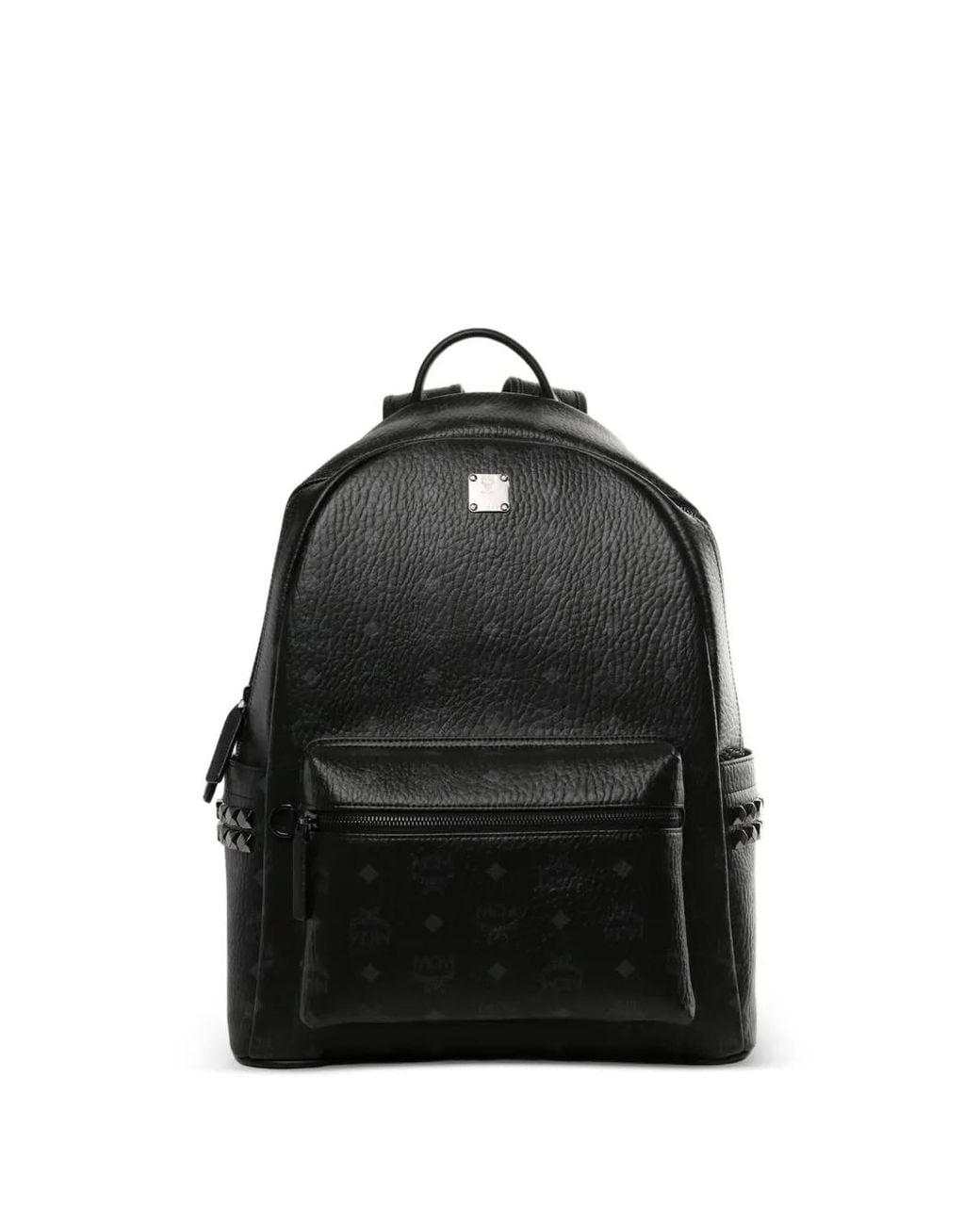 MCM Black Stark Studded Backpack