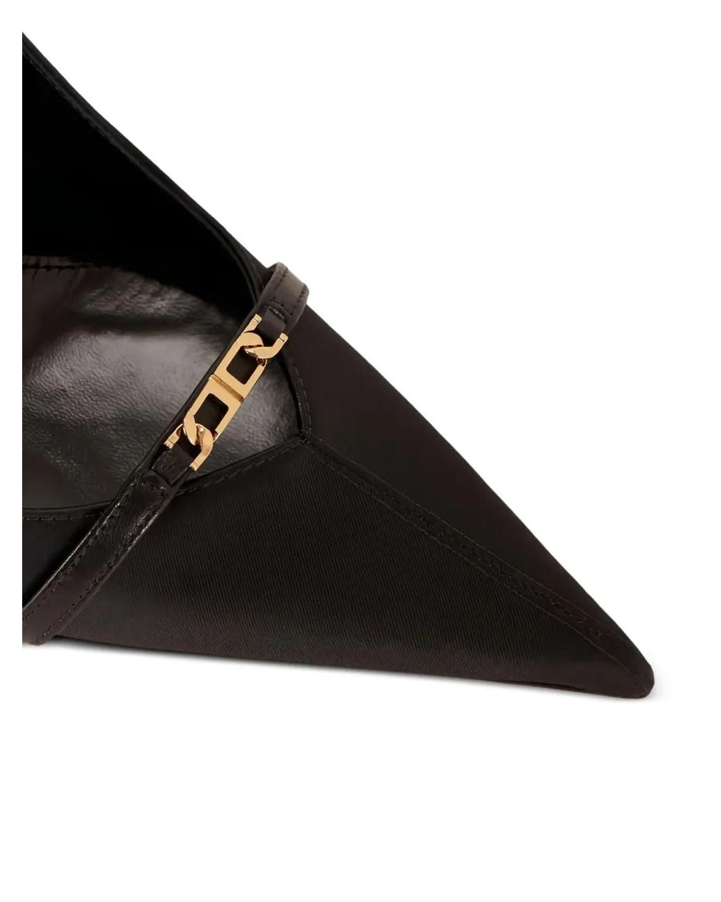 Elisabetta Franchi Black Satin Slingbacks On Sculpted Heels