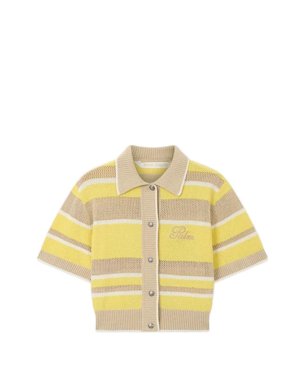 Palm Angels Yellow Palm Sway Beach Cardigan