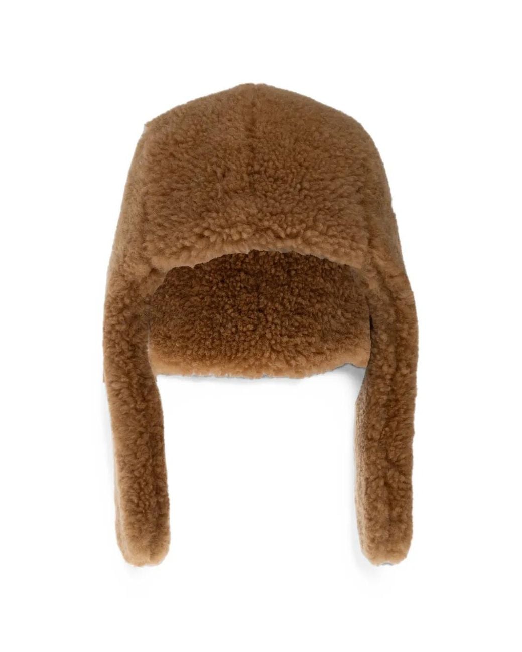 Loewe Brown Shearling-Effect Trapper Hat