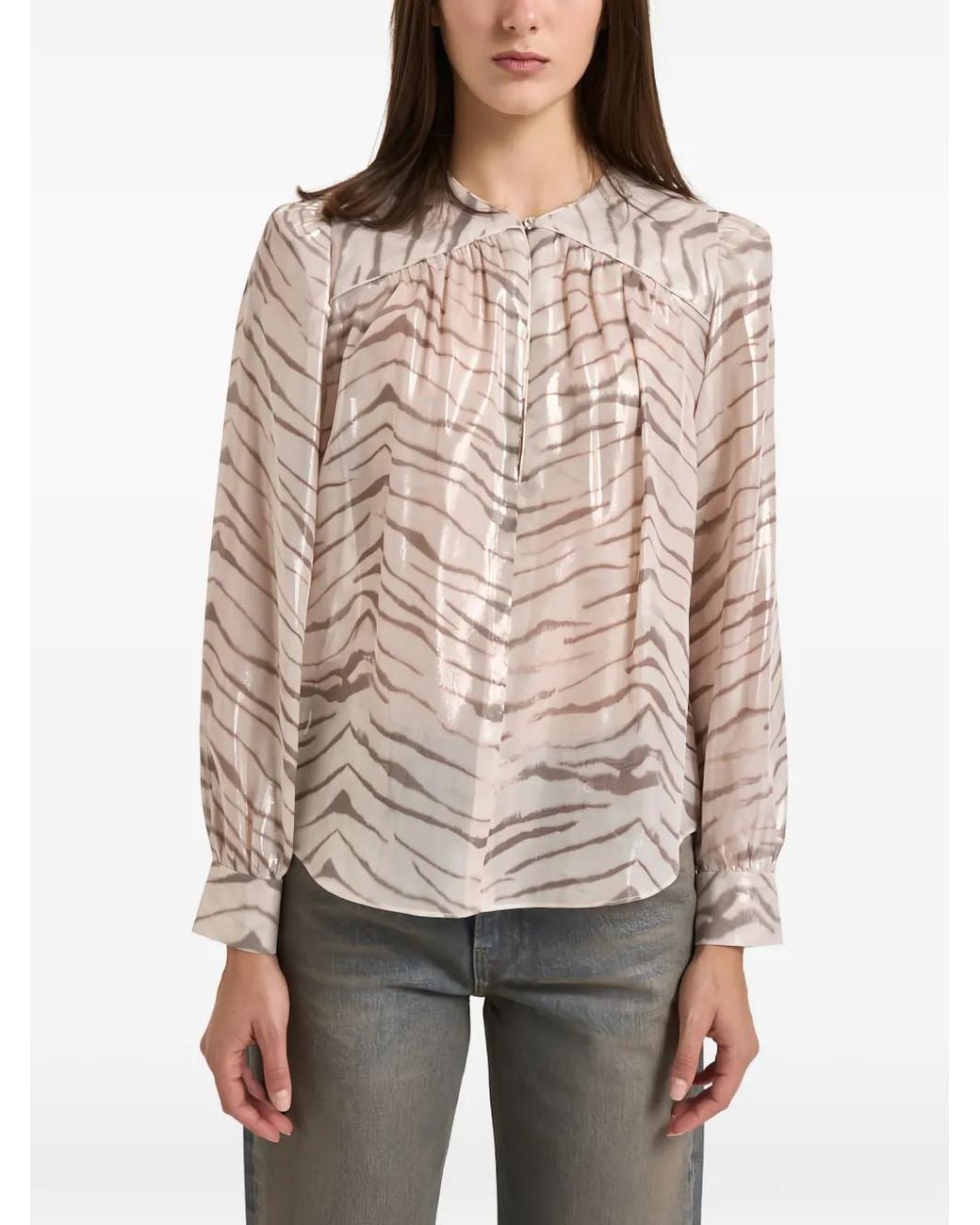 Isabel Marant Brown Farali Silk Blouse