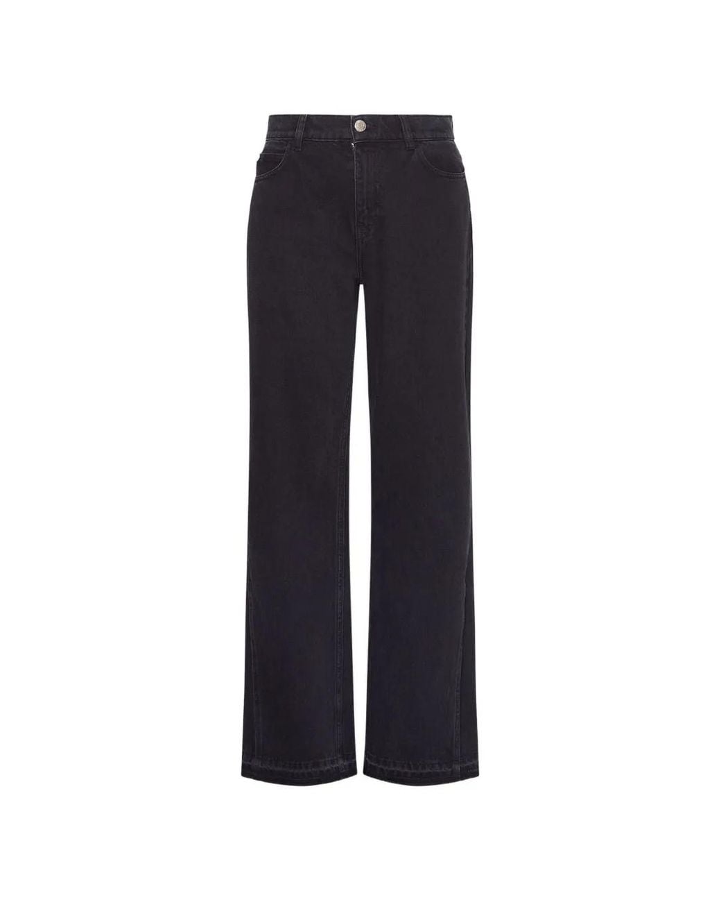 Stel Blue Split-Hem Frayed Jeans