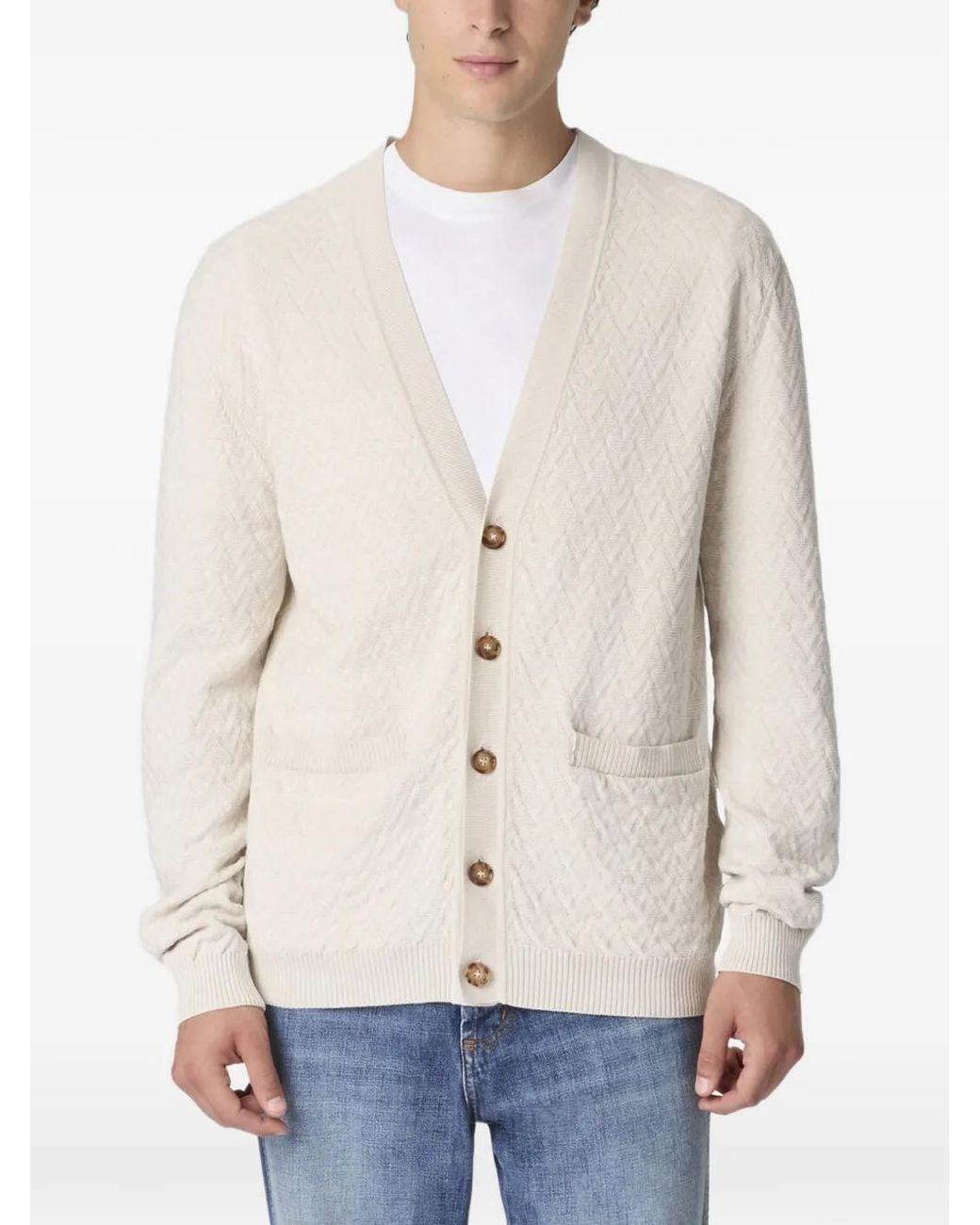 Missoni Natural V-Neck Cardigan for men
