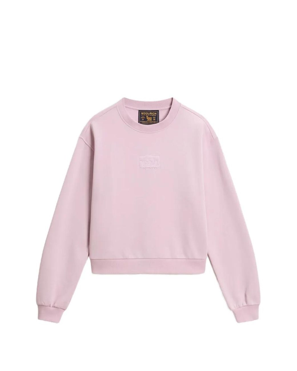 Woolrich Pink Sweat À Logo Brodé