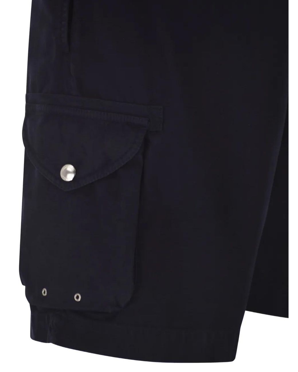 Brunello Cucinelli Blue Drawstring Cargo Shorts for men
