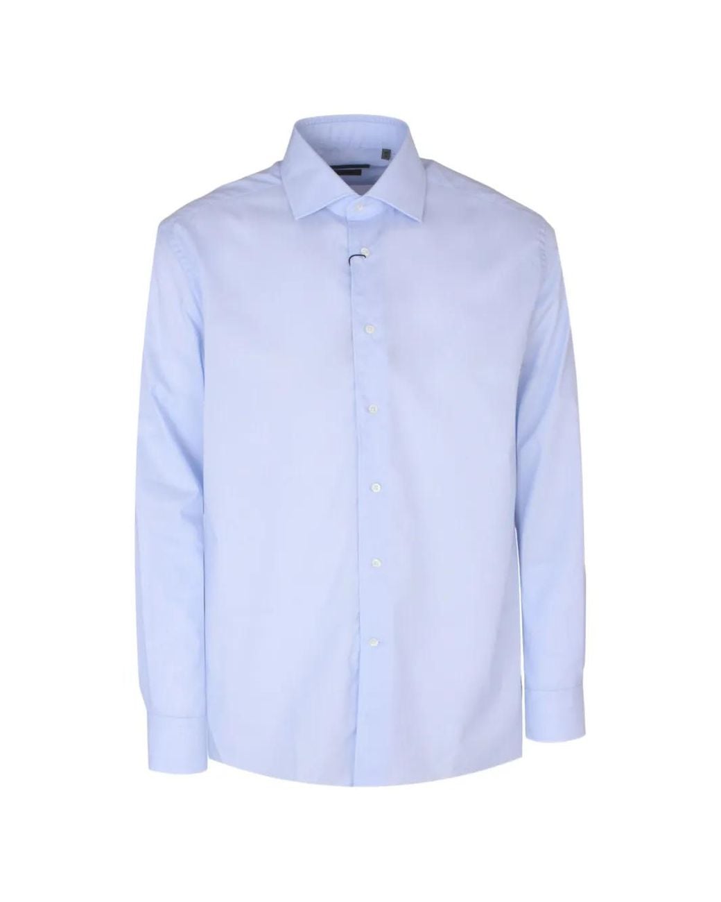 Corneliani Blue Spread-Collar Button-Up Shirt for men