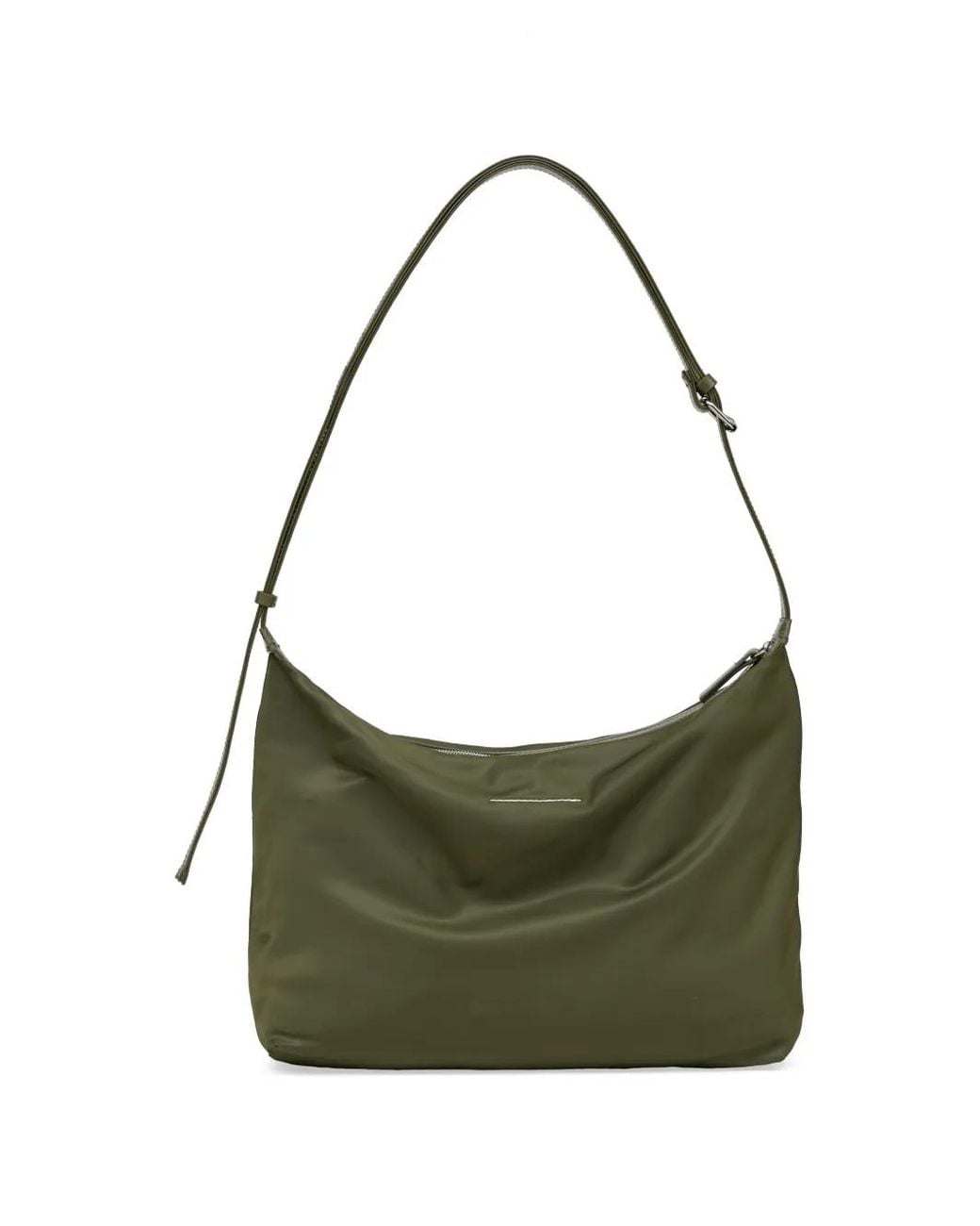 MM6 by Maison Margiela Green Logo-Patch Cross Body Bag