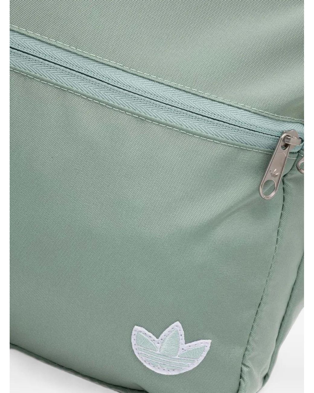 Adidas Blue Logo-Embroidered Zip-Fastening Backpack
