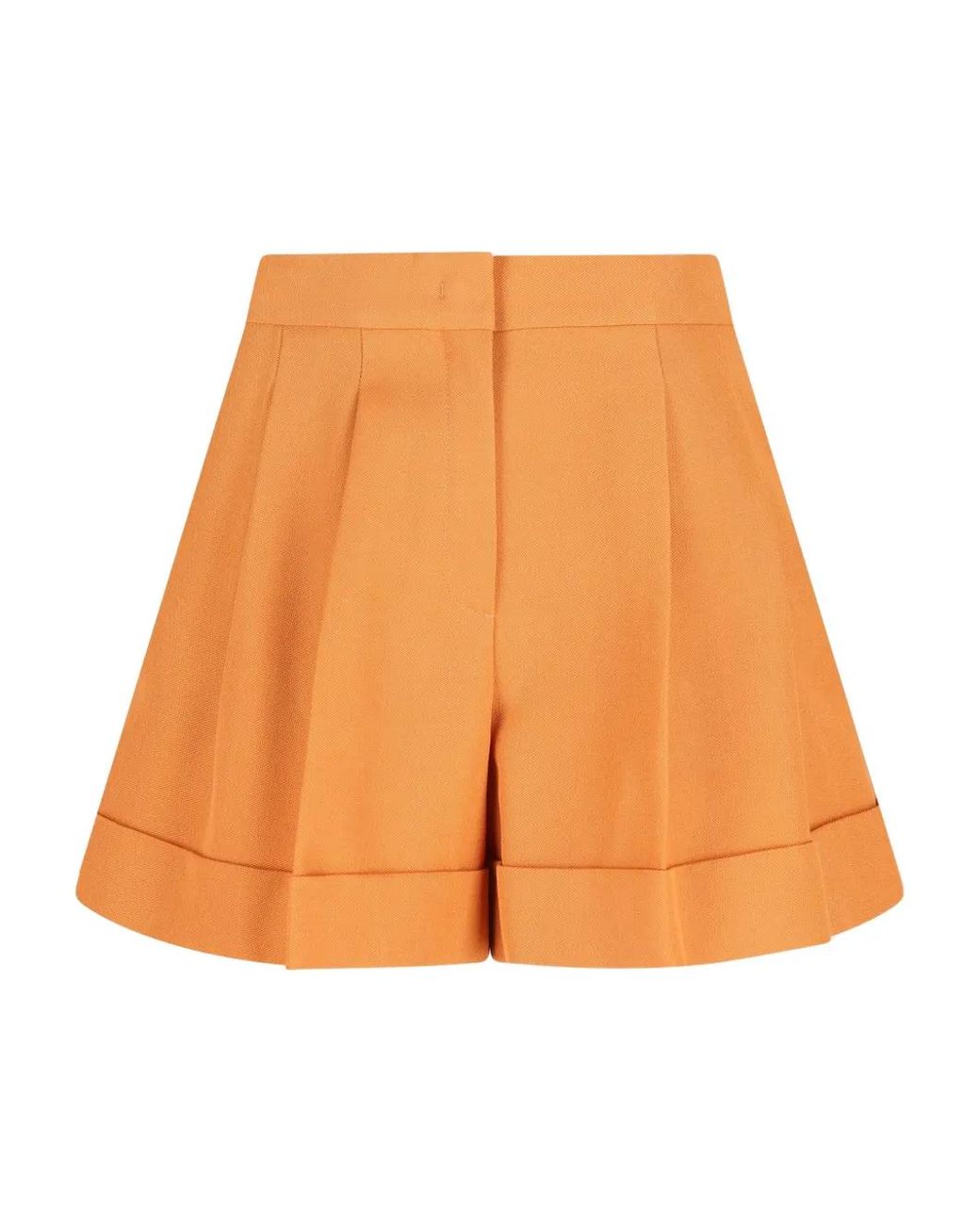 Pantalones cortos de vestir con pinzas Fendi de color Orange