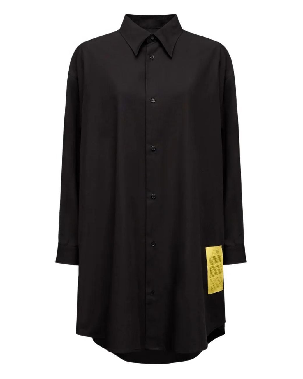 MM6 by Maison Margiela Black Cottom Shirt Dress