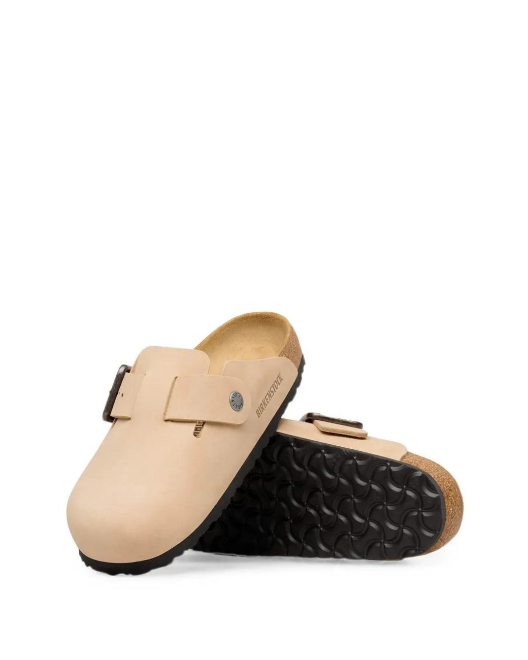 Birkenstock White Boston Wire Buckle Mules for men
