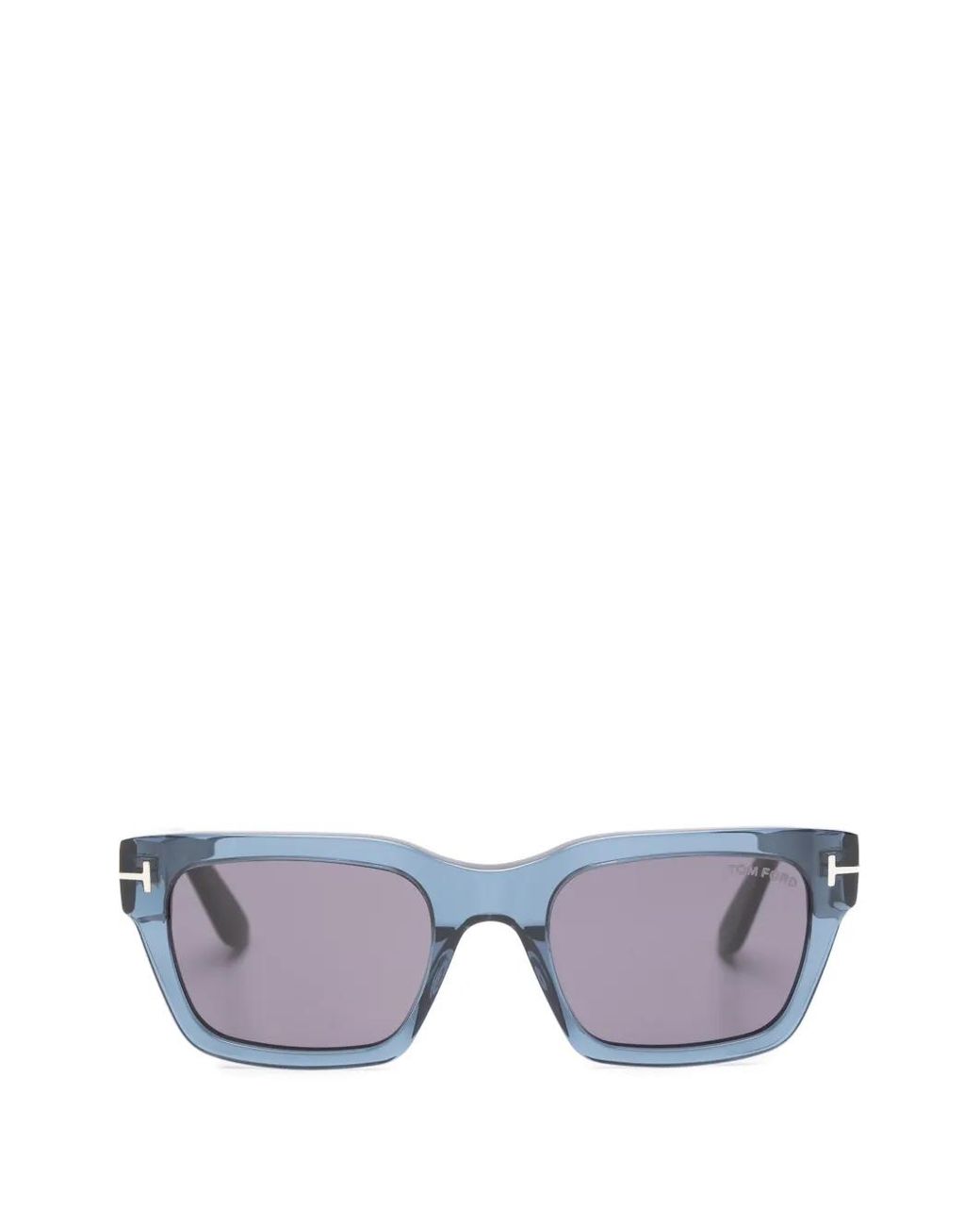 Tom Ford White Rectangular-Frame Sunglasses