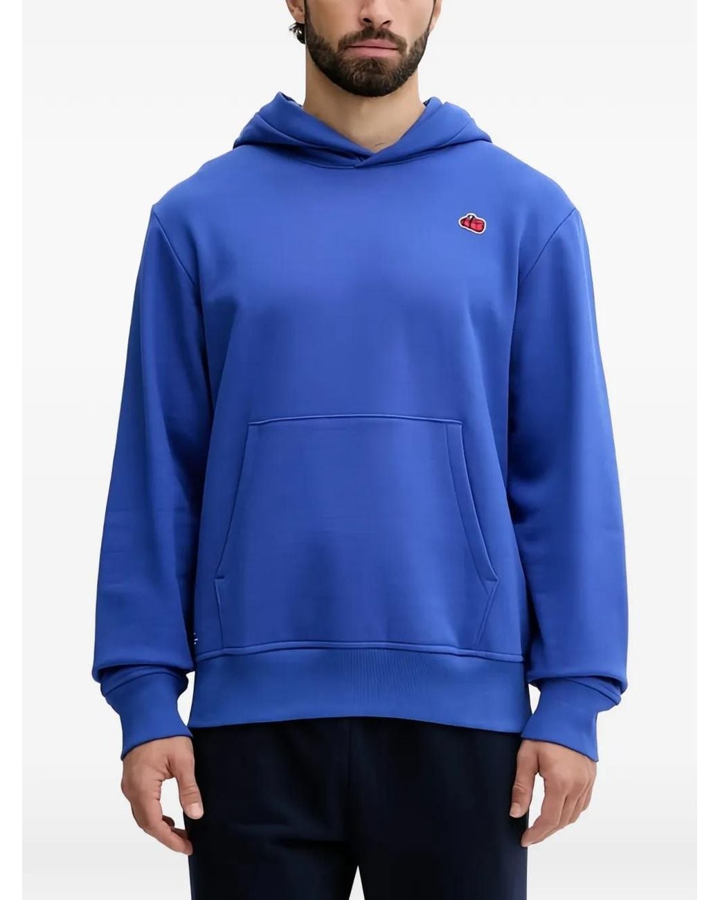 The North Face Blue Logo-Embroidery Hoodie for men