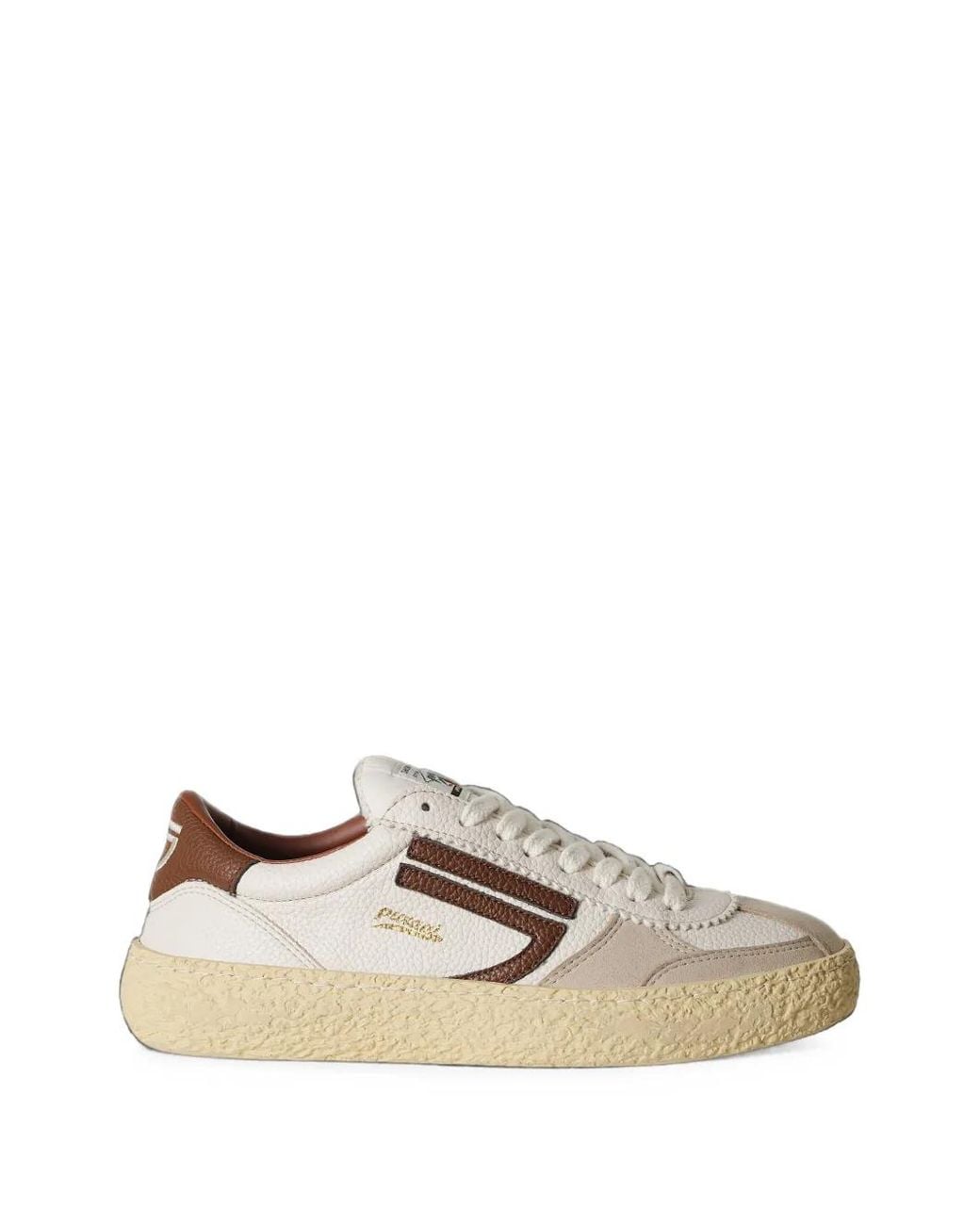 PURAAI White 1.01 Vintage Suede Panelled Sneakers