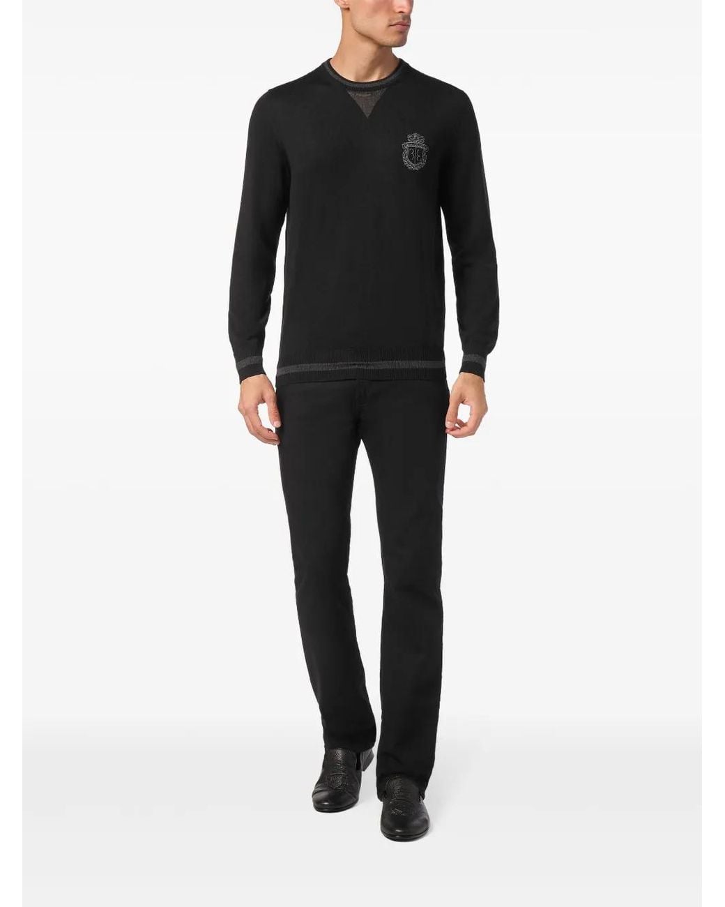 Billionaire Black Logo Sweater for men