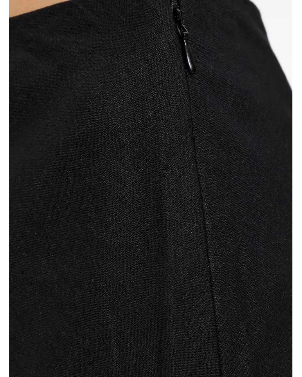 Cult Gaia Black Zip Maxi Skirt