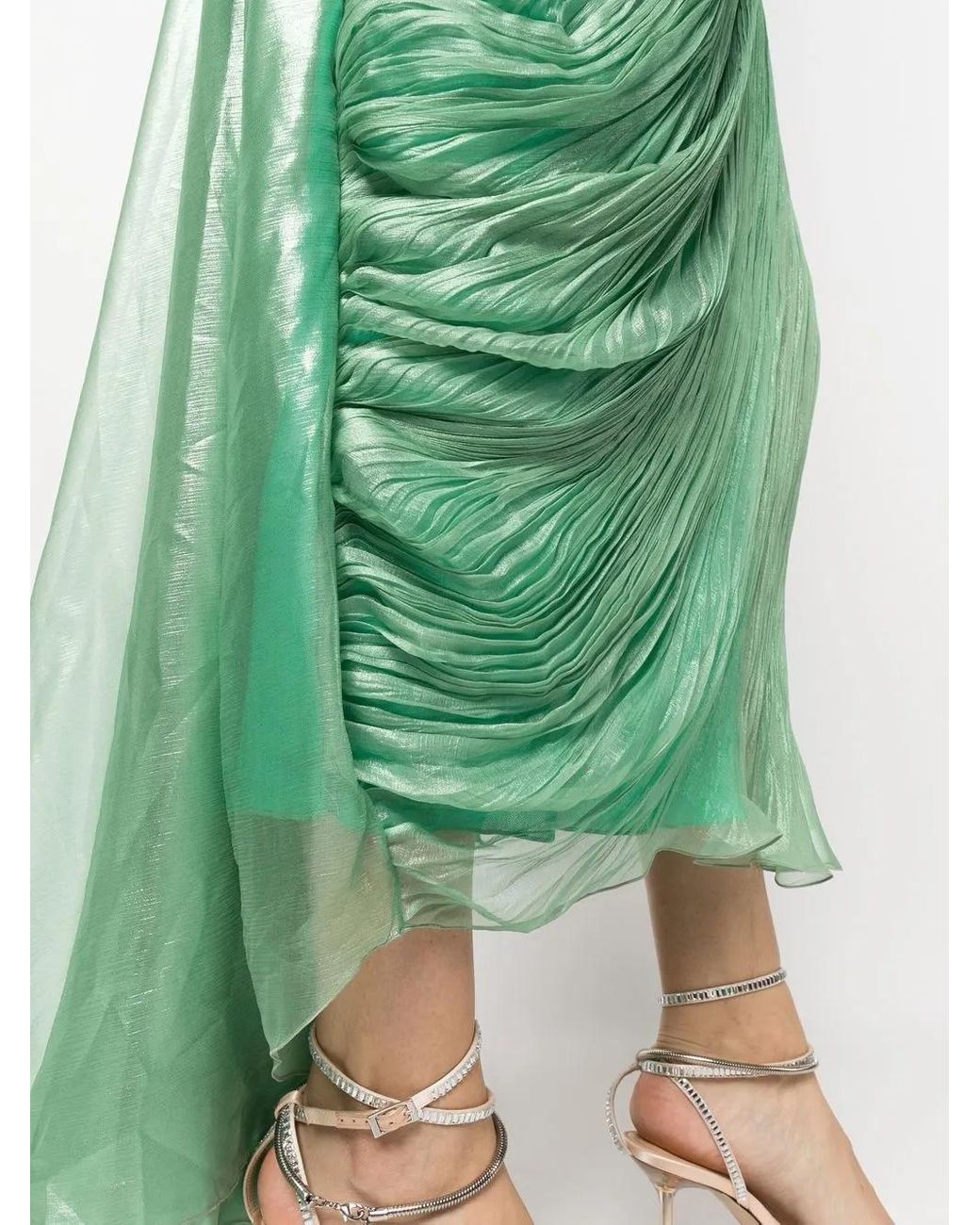 maria lucia hohan siona draped silk dress Buy Maria Lucia Hohan White Siona Midi Dress in Silk For Women Online