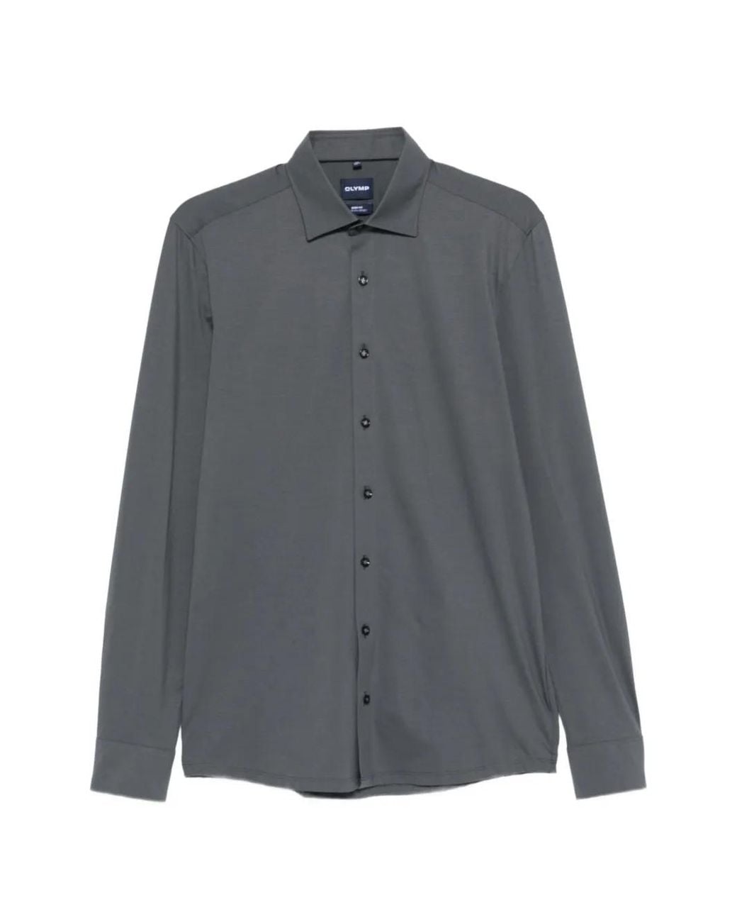 Olymp Gray Long-Sleeve Button-Down Shirt for men