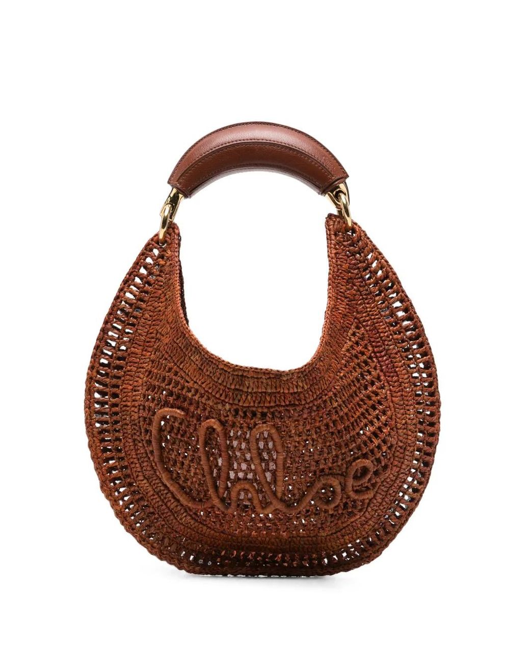 Chloé Brown Summer Banana Shoulder Bag