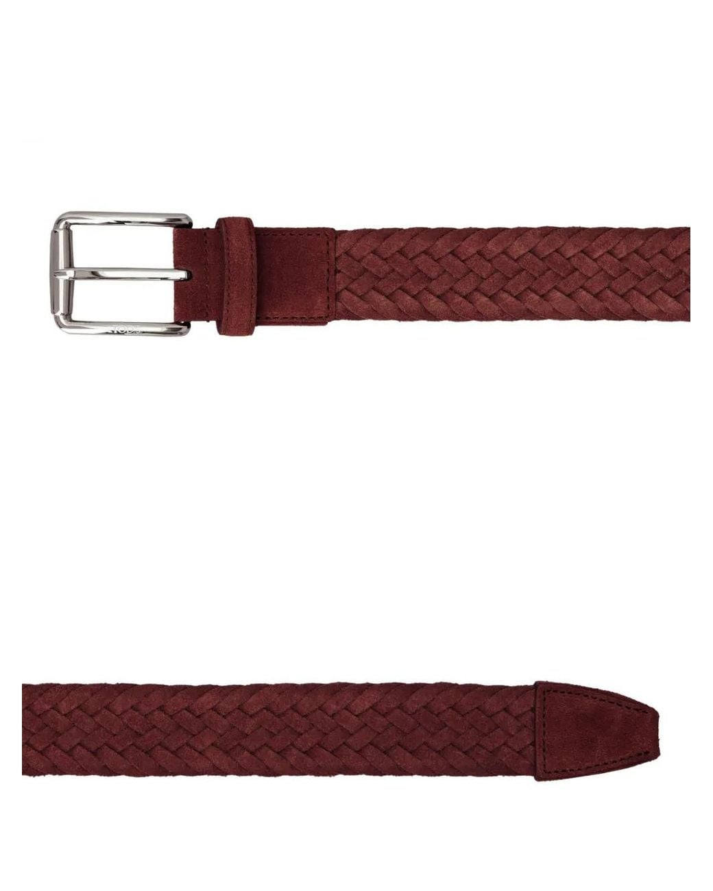 Tod's Purple Interwoven Leather Belt for men