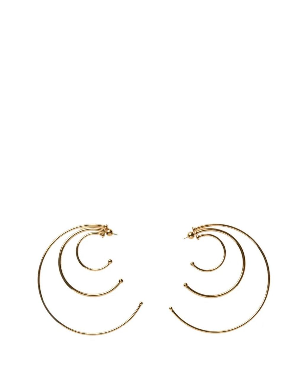 Panconesi White Solar Hoop Earrings