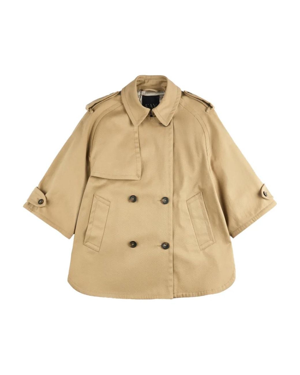Fay Natural Double-Breasted Trench Jacket
