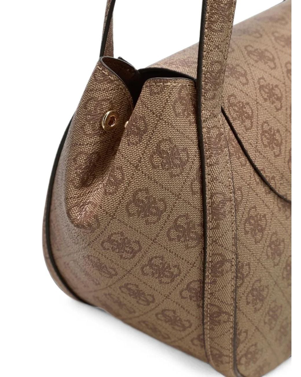 Guess Gray Coleen Monogram-Print Shoulder Bag