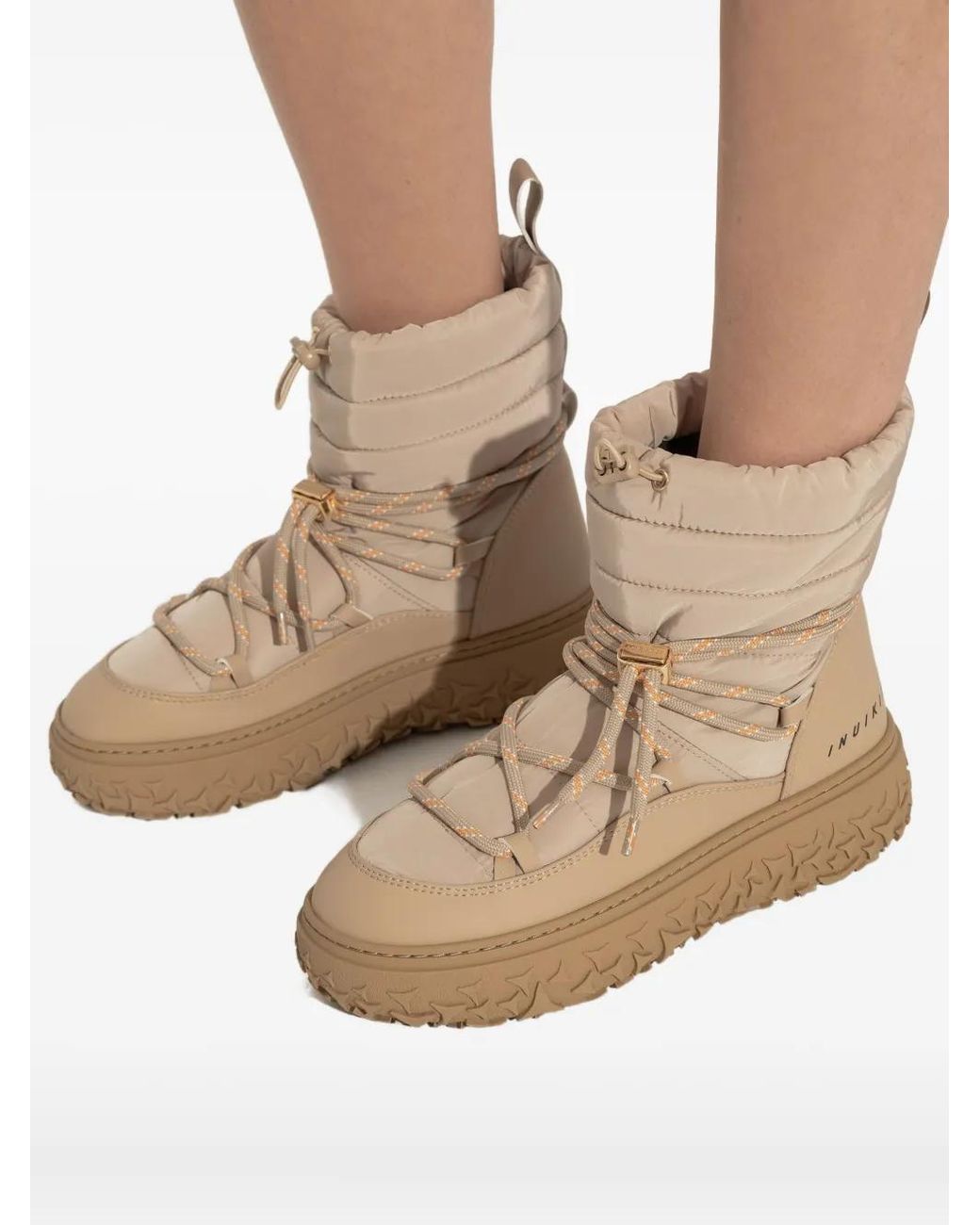 Inuikii Brown Padded Lace-Up Boots