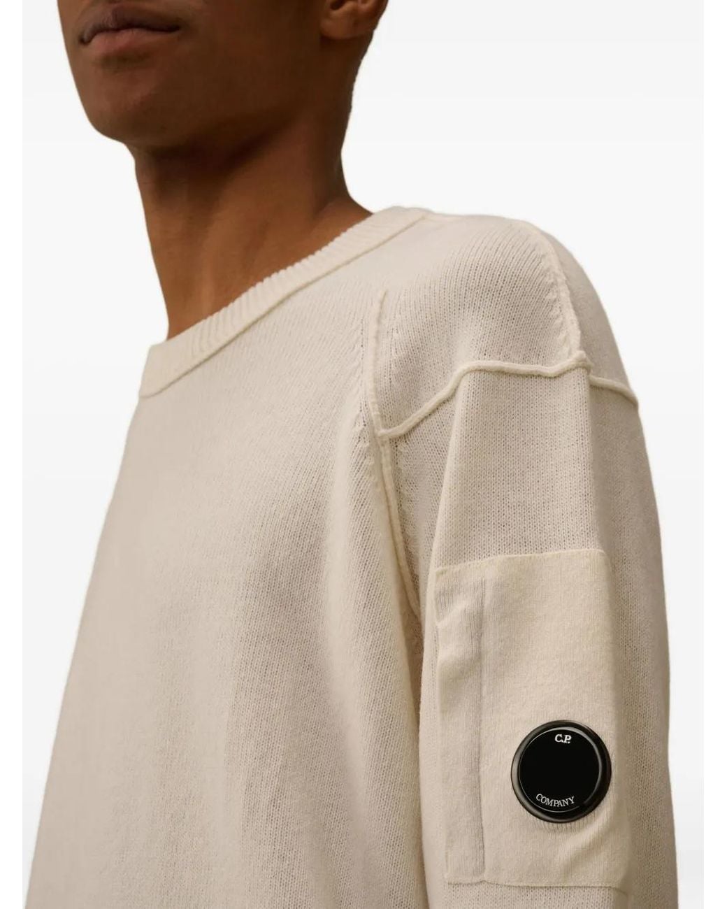 C P Company Natural C. P. Company Merino Wool Blend Sweater for men