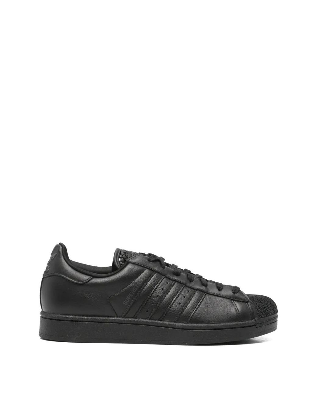 Adidas Black Superstar Lace-Up Sneakers